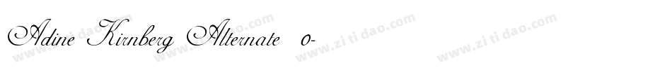 Adine Kirnberg Alternate_0字体转换